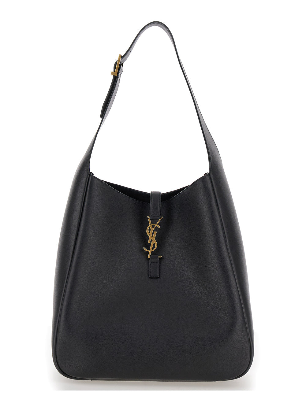 Saint Laurent Women Shoulder Bag 'Le 5 À 7 Grande' With Cassandre In Black Smooth Leather For Women