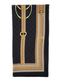 Gucci Women Multicolor Scarf With Stirrup, Horsebit And Gg All-Over Print In Silk For Women