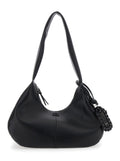 Ganni Women Shoulder Bag 'Bou Bag Hobo Medium' With Shoulder Strap And Removable Black Leather Logo Patch For Women