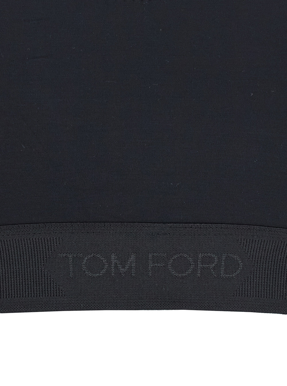 Tom Ford Women Bralette Top 'Brj016jex166l' With Wide Neckline And Lettering Logo On The Front In Black Stretch Modal For Women