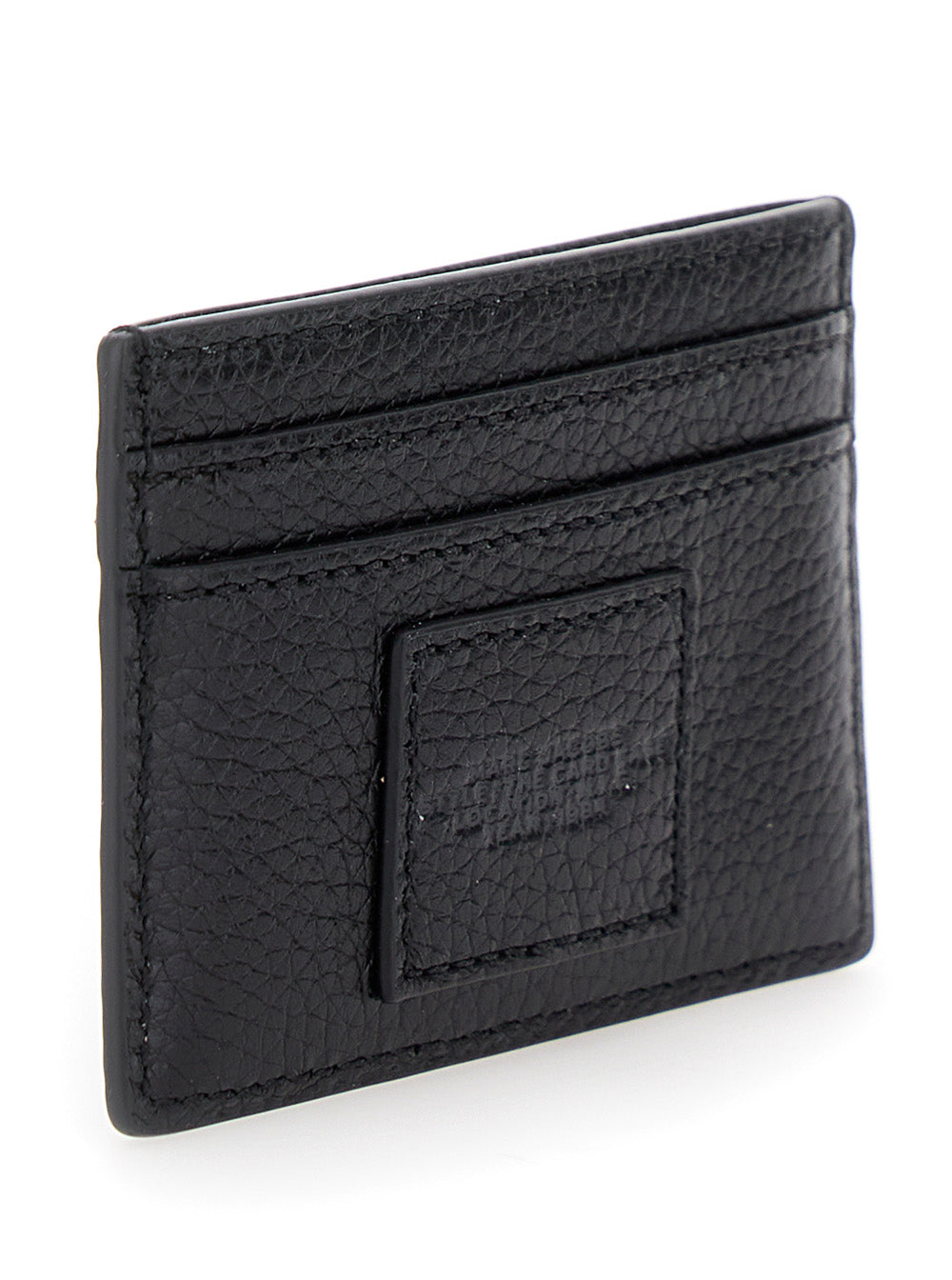 Marc Jacobs Women Black Leather 'Logo' Card Holder With Card Slot For Women