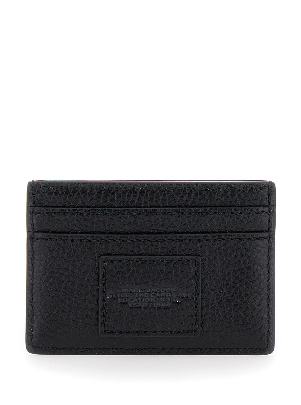 Marc Jacobs Women Black Leather 'Logo' Card Holder With Card Slot For Women