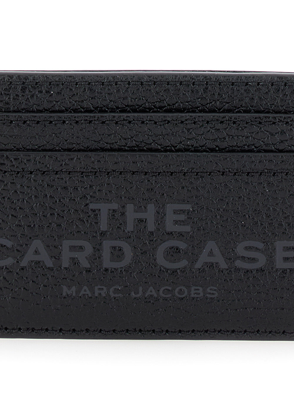 Marc Jacobs Women Black Leather 'Logo' Card Holder With Card Slot For Women
