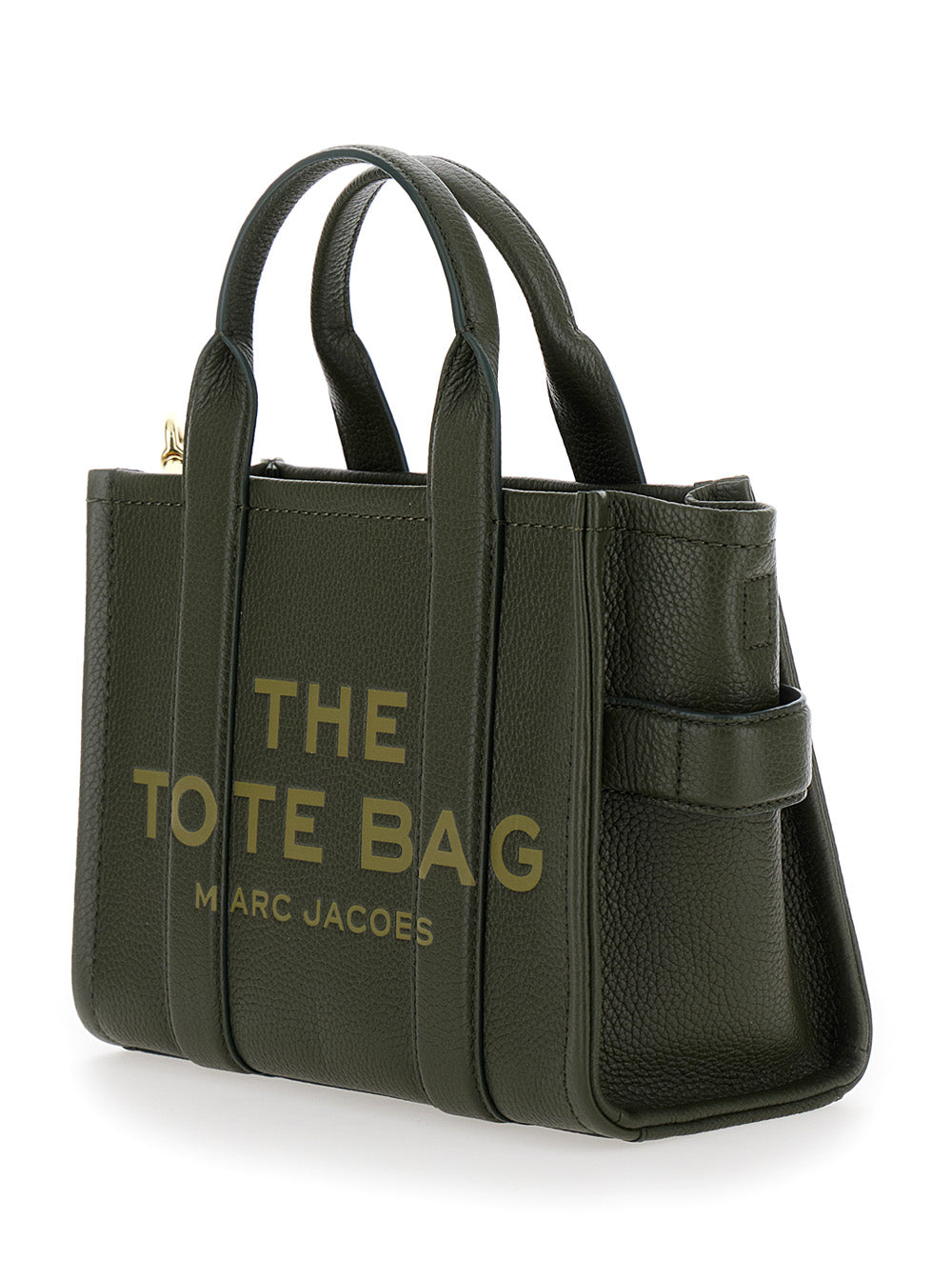 Marc Jacobs Women The Tote Bag Media In Green Hammered Leather For Women