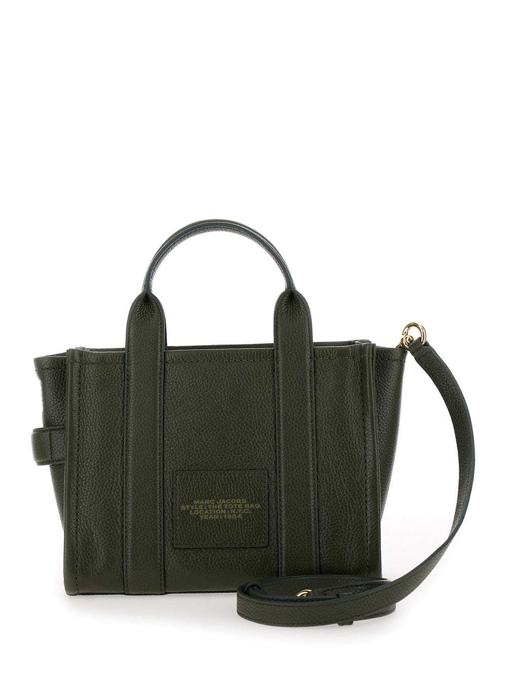 Marc Jacobs Women The Tote Bag Media In Green Hammered Leather For Women