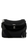 Balenciaga Men Black Leather Small Rodeo Messenger Crossbody Bag