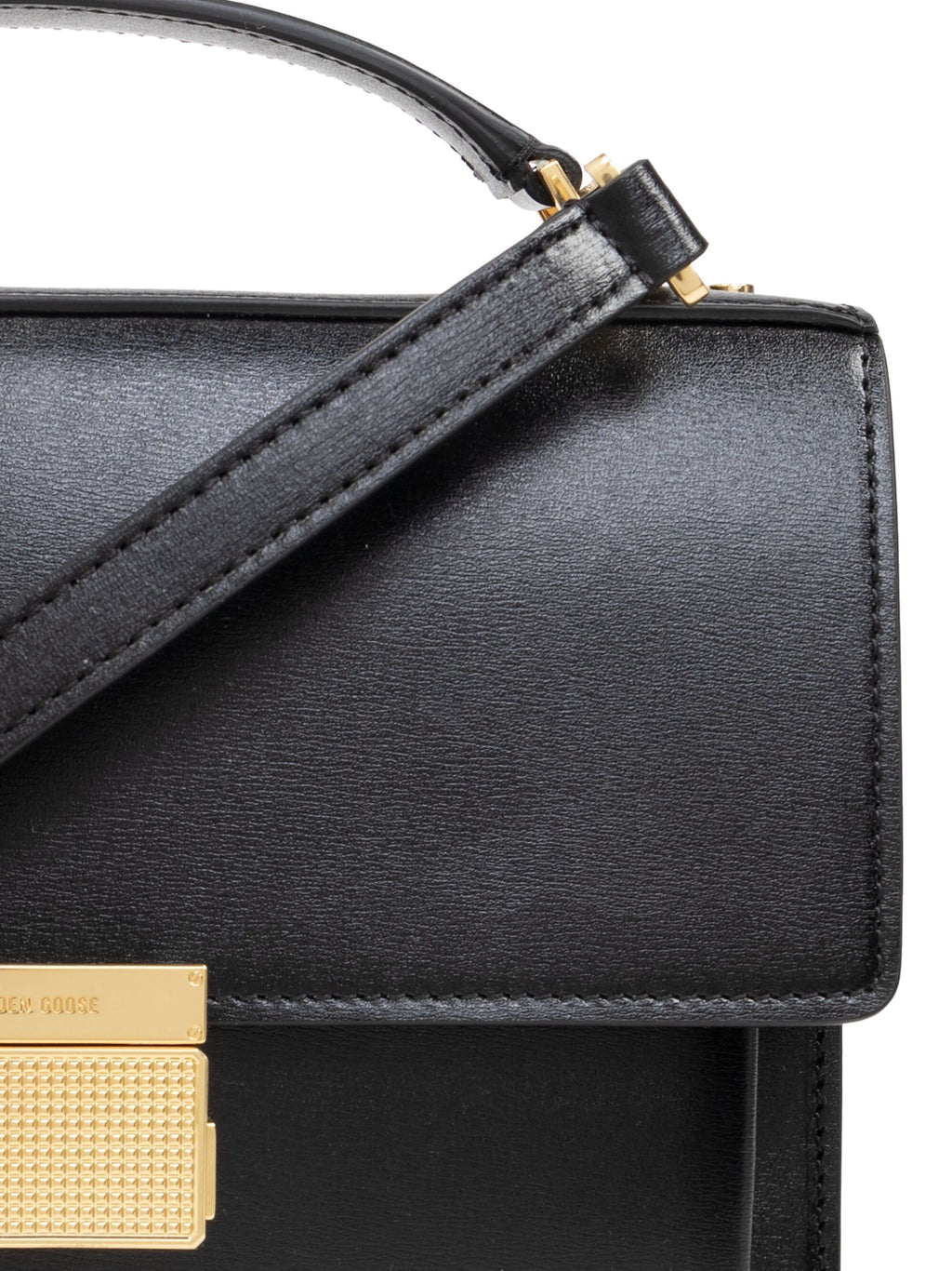 Golden Goose Women Venezia Bag Palmellato Leather Body Gold Metal Details
