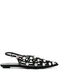 The Attico Women Suede W Workmanship Grid Ballerina