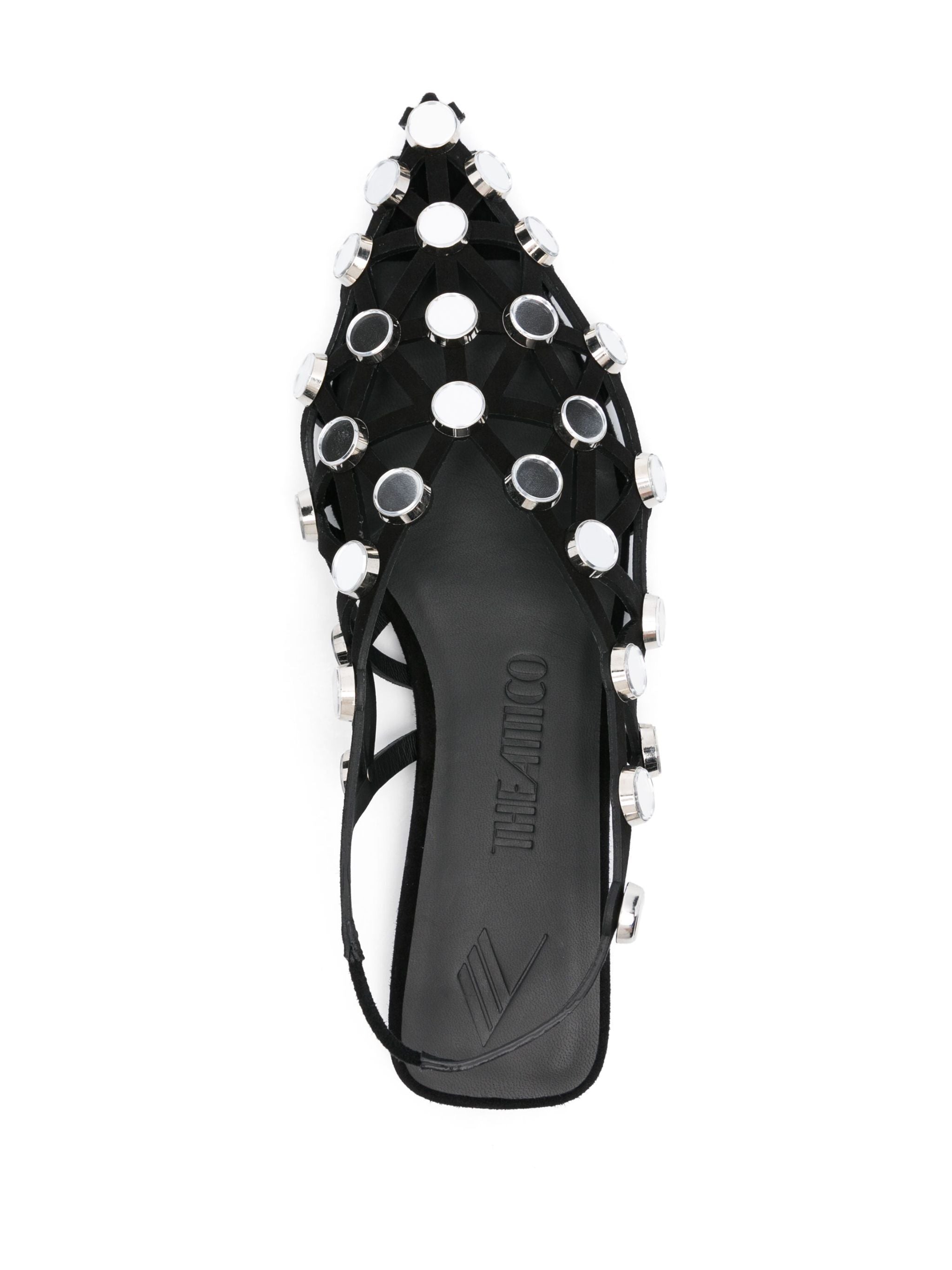 The Attico Women Suede W Workmanship Grid Ballerina
