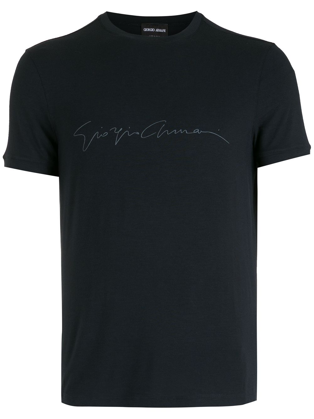 Giorgio Armani Men Asv Stretch-Viscose T-Shirt With Signature Logo