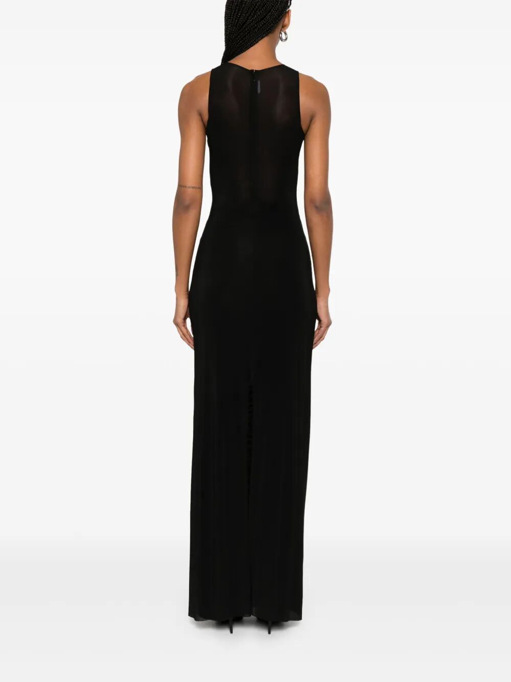 Jean Paul Gaultier Women Light Jersey Long Dress With Covered Cup Detail