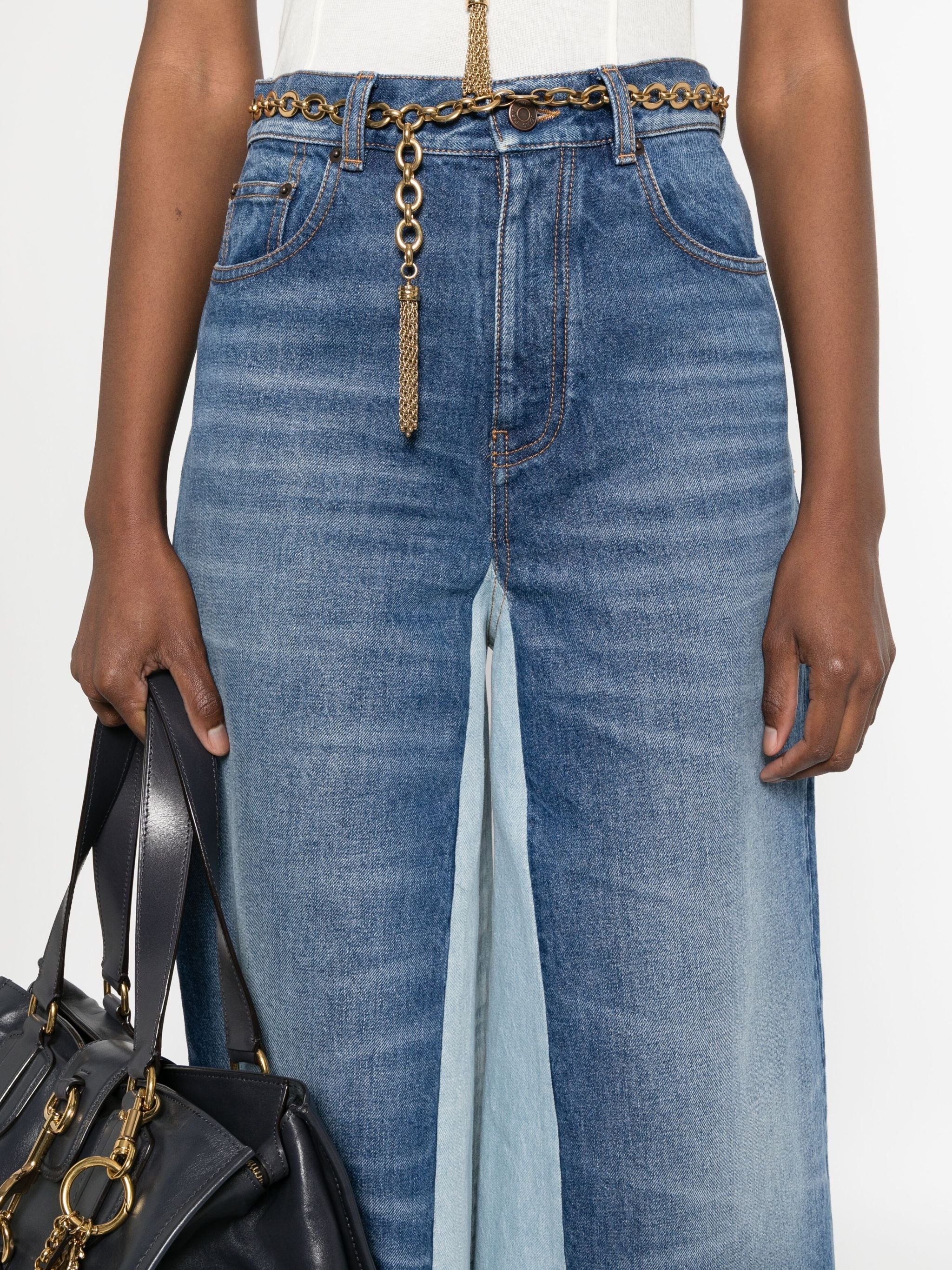 Chloe Women Denim Midi Skirt