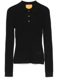 Guest In Residence Women Long Sleeves "Shrunken" Cashmere Polo Shirt