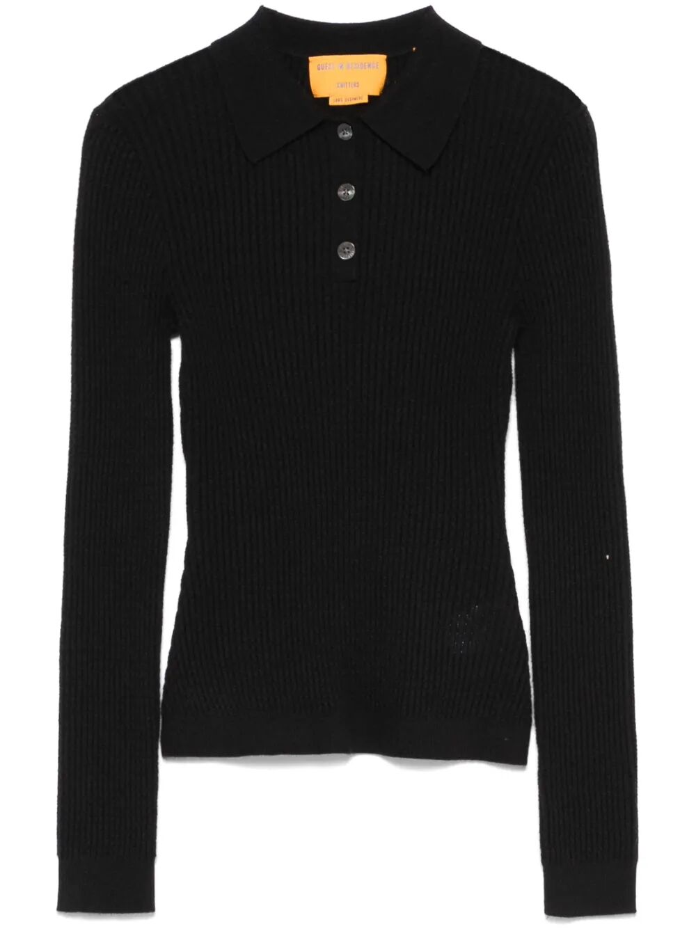 Guest In Residence Women Long Sleeves "Shrunken" Cashmere Polo Shirt