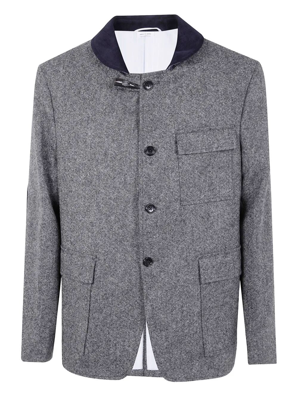 Thom Browne Men Fisherman Shawl Solid Donegal Tweed