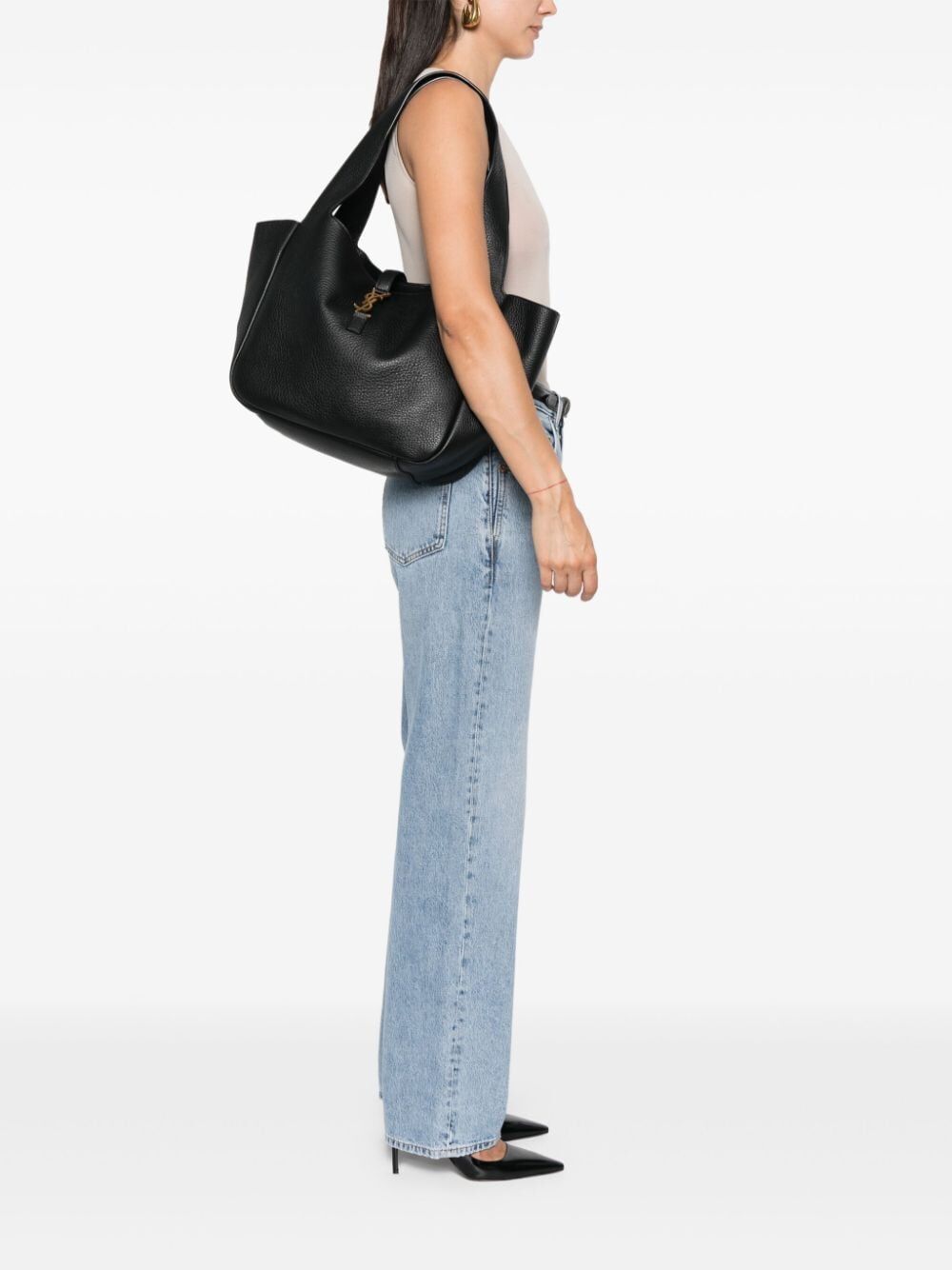 Saint Laurent Women Le 5 À 7 Bea Bag In Grained Leather