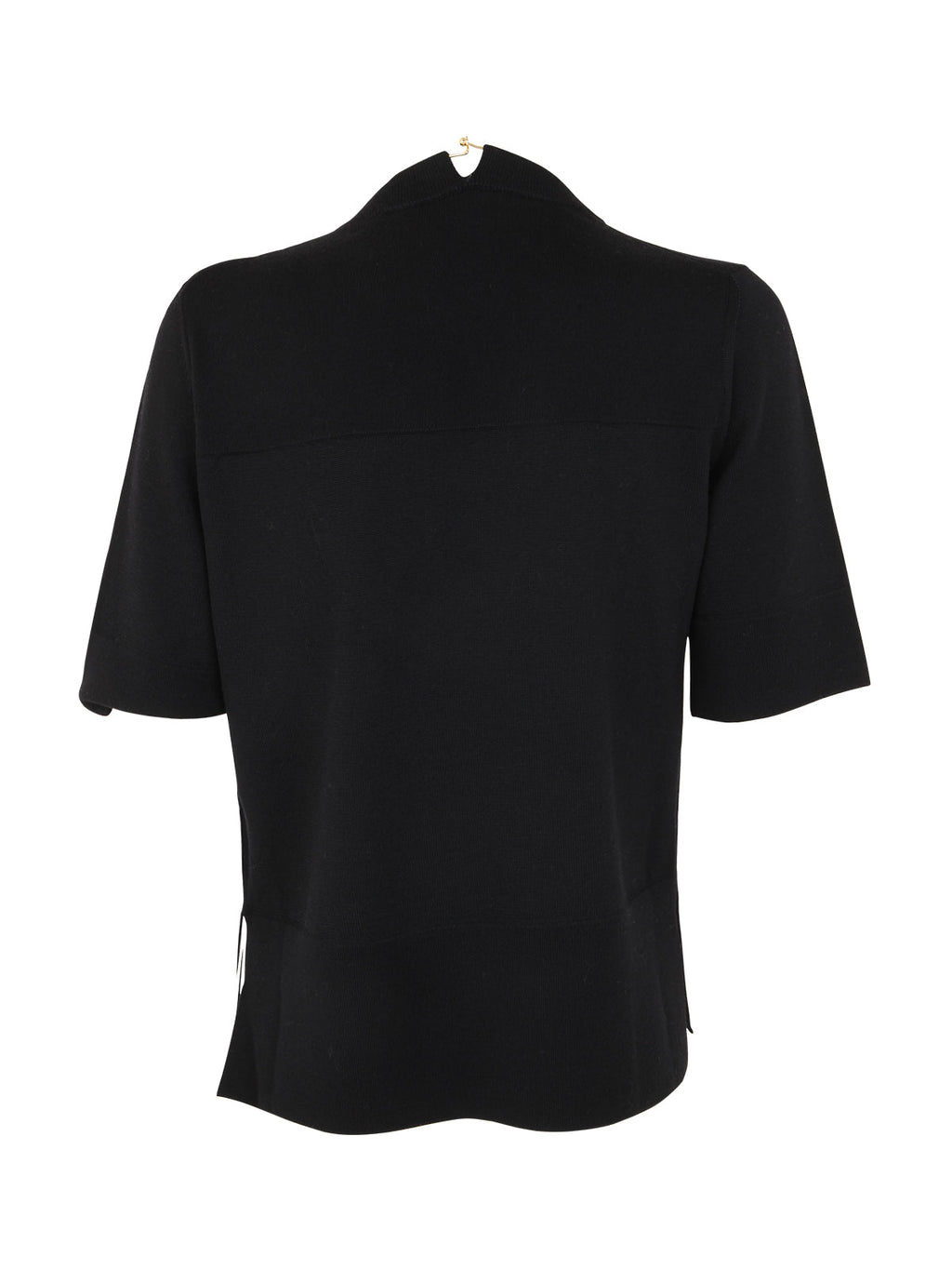 Jil Sander Women Crew Neck Short Sleeve Knit With Integrated Jewel Necklace