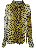 The Attico Women Kota Cheetah Printed Fluid Satin Shirt