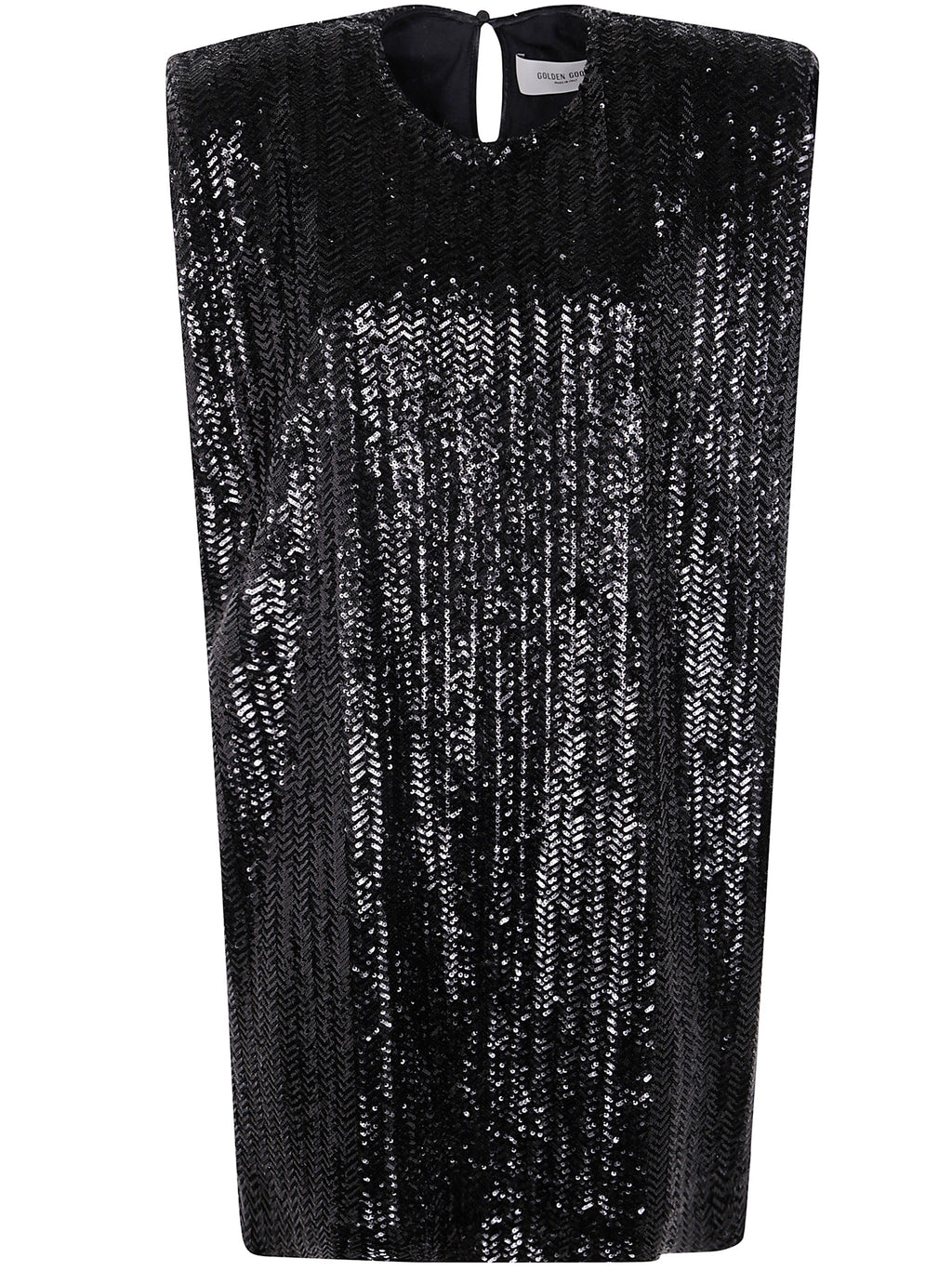 Golden Goose Women Journey W`S Sleeveless Tee Dress With Shoulderpads Full Paillettes