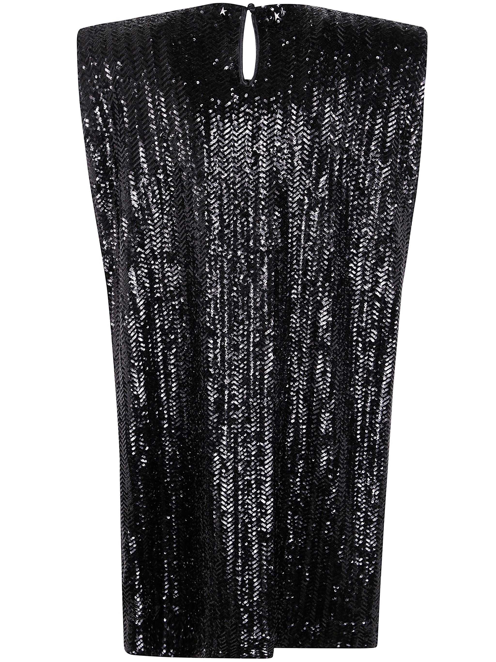 Golden Goose Women Journey W`S Sleeveless Tee Dress With Shoulderpads Full Paillettes