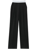 Alexander Wang Women High Waisted Pleated Pant With Logo Elastic
