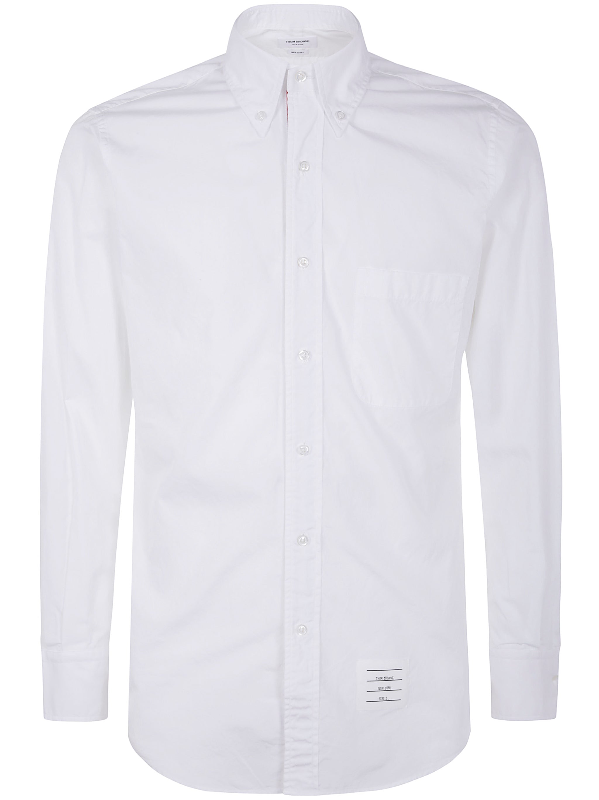 Thom Browne Men Classic L/S Bd Pc Shirt W/ Cf Gg Placket In Solid Poplin