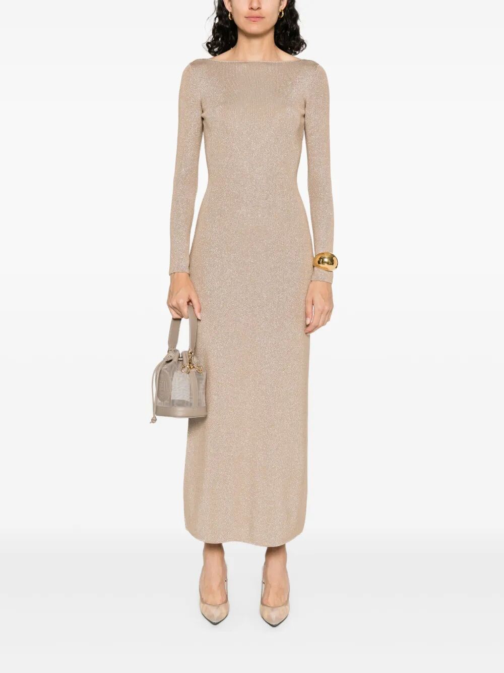 Max Mara Pianoforte Women Knit Lurex Dress "Bracco"