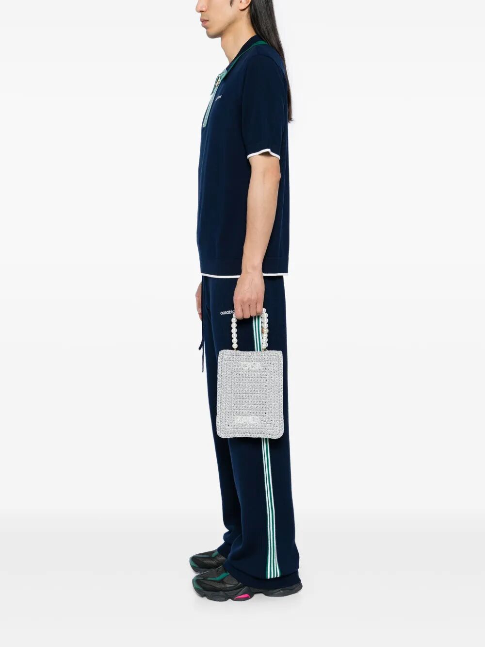 Casablanca Unisex Pearl Mini Crochet Shopping Bag