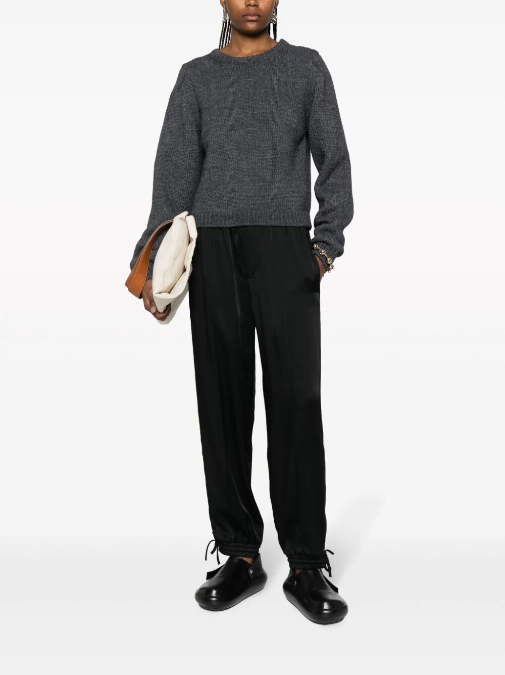 Jil Sander Women Relaxed Fit Jogging Pant With Tuxedo Band