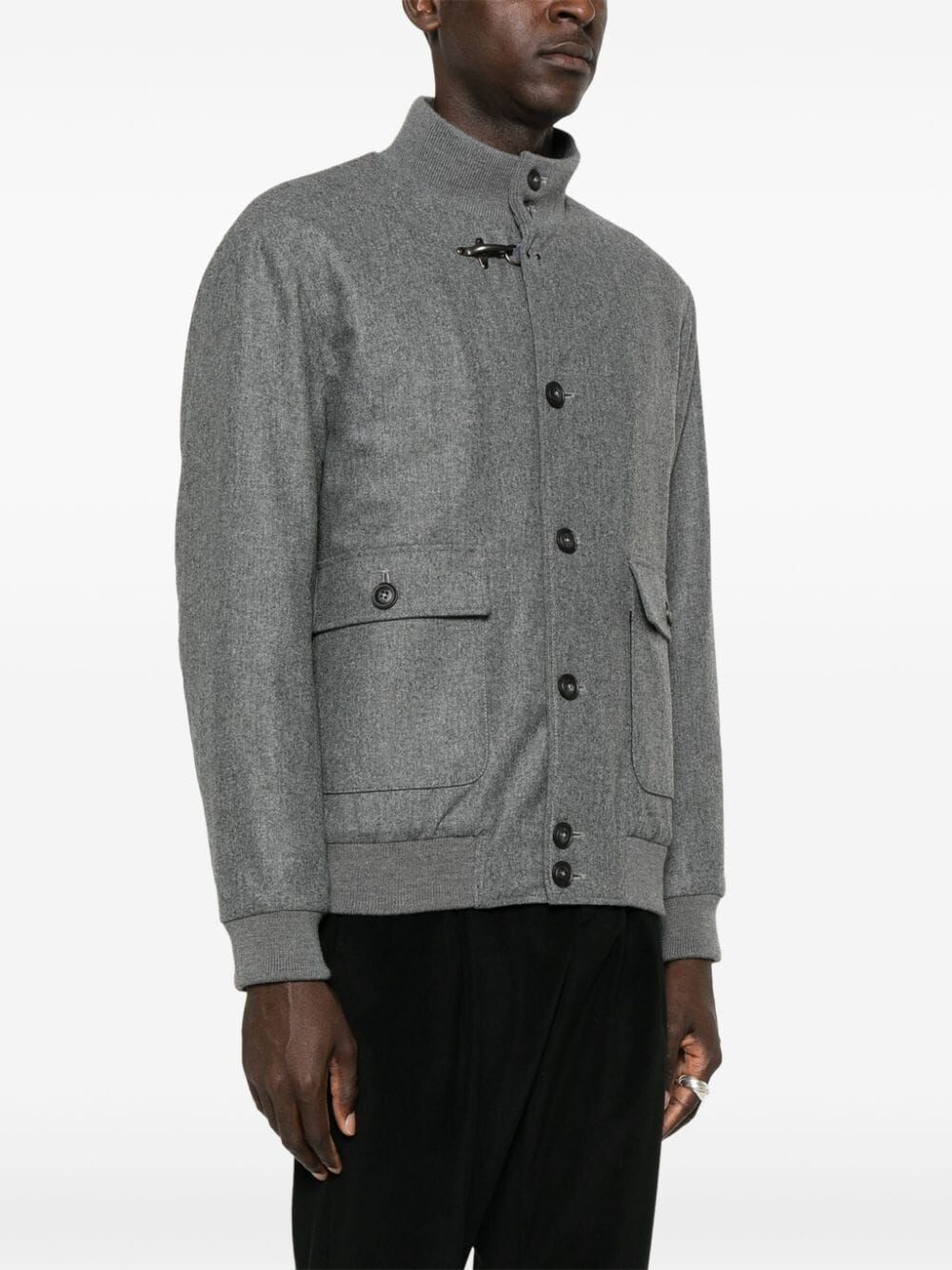 Fay Men Bomber Jacket Carded Flannel