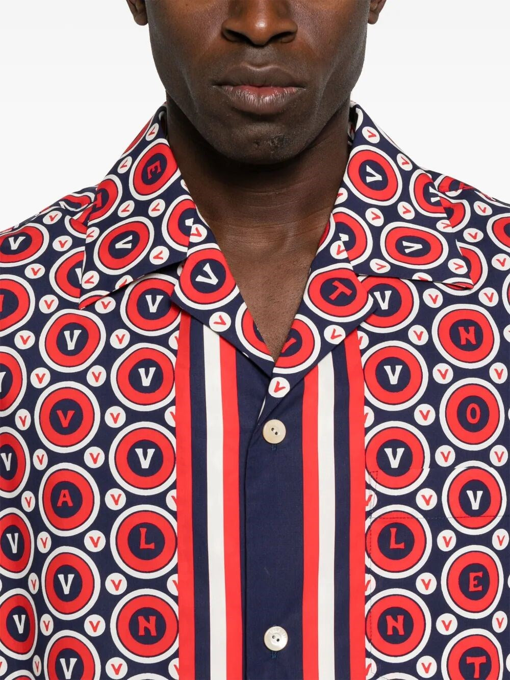 Valentino Garavani Men `Bulles Royales` Bowling Shirt