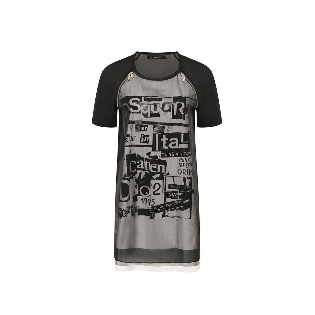 Dsquared2 Silk Printed Mini Dress Women