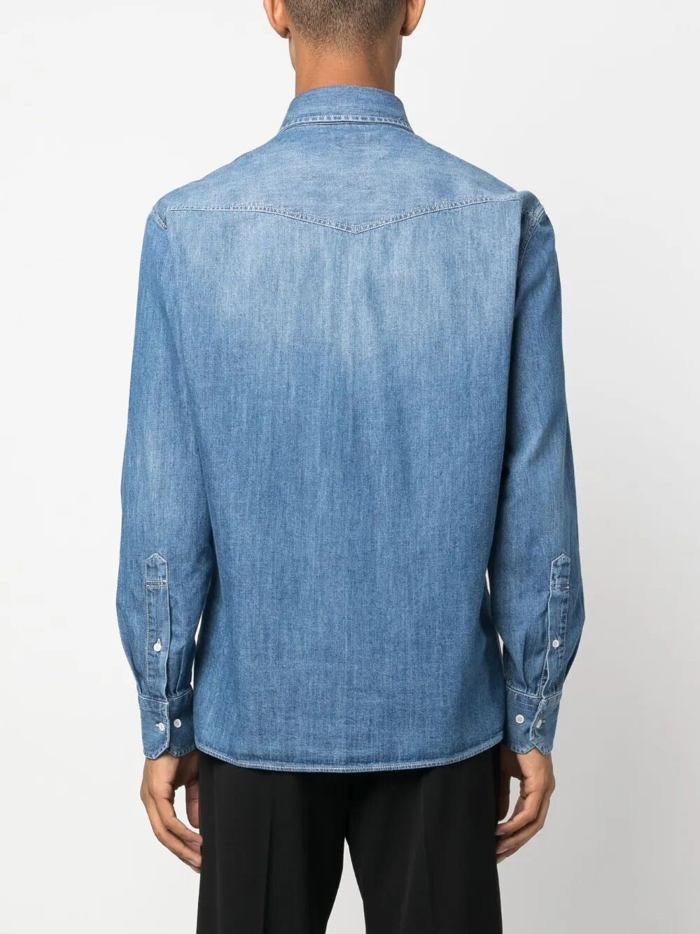 Brunello Cucinelli Men Denim Shirt