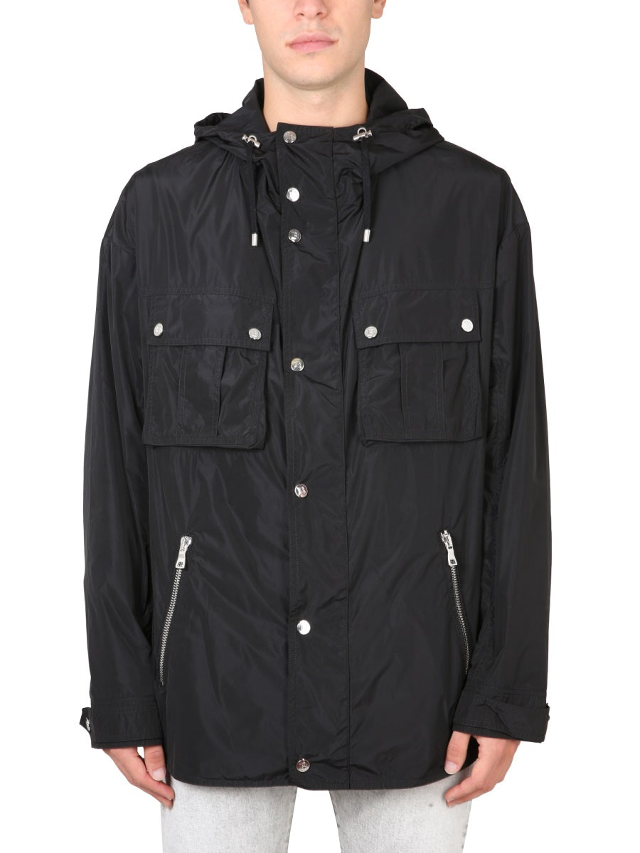 Balmain Men Giacca Con Cappuccio