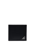 Prada Men Portafoglio Bi-Fold Con Portamonete In Pelle Saffiano