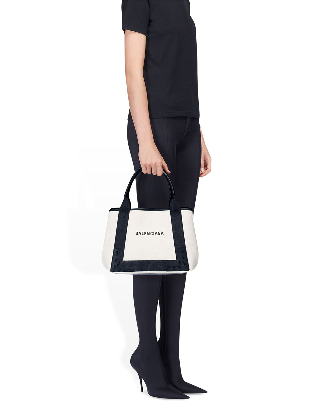Balenciaga Women Navy Small Cabas