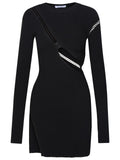 The Attico Black Viscose Blend Dress Women