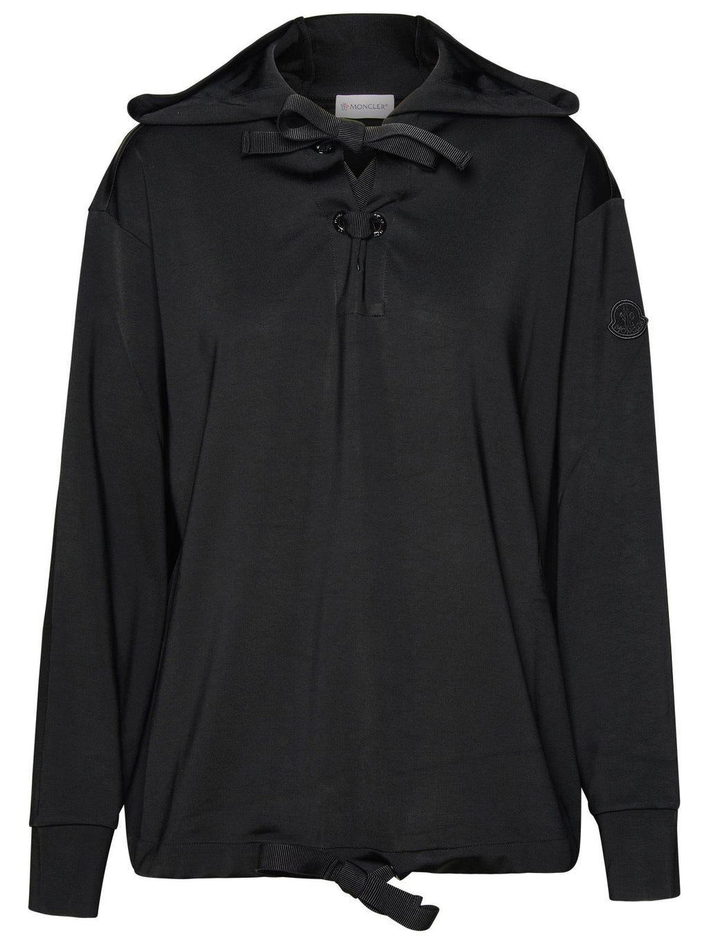 Moncler Black Viscose Hoodie Women