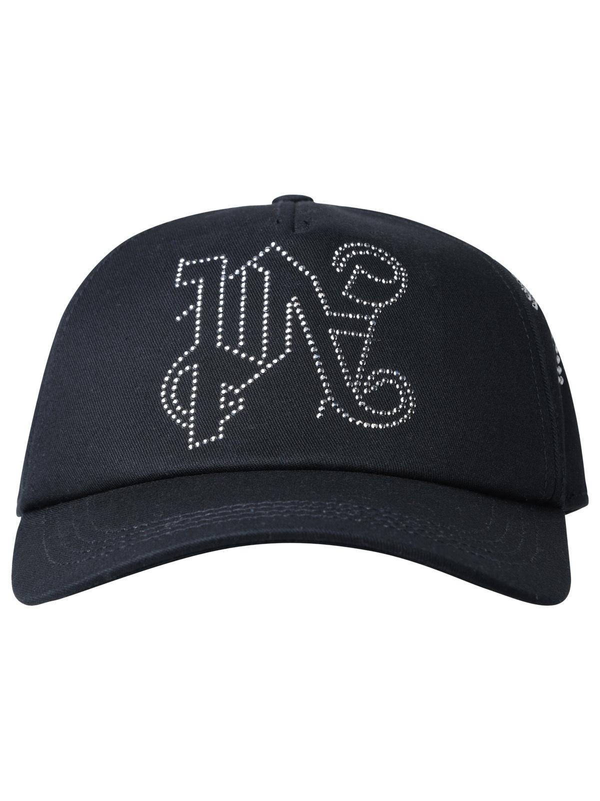 Palm Angels Black Cotton Hat Women