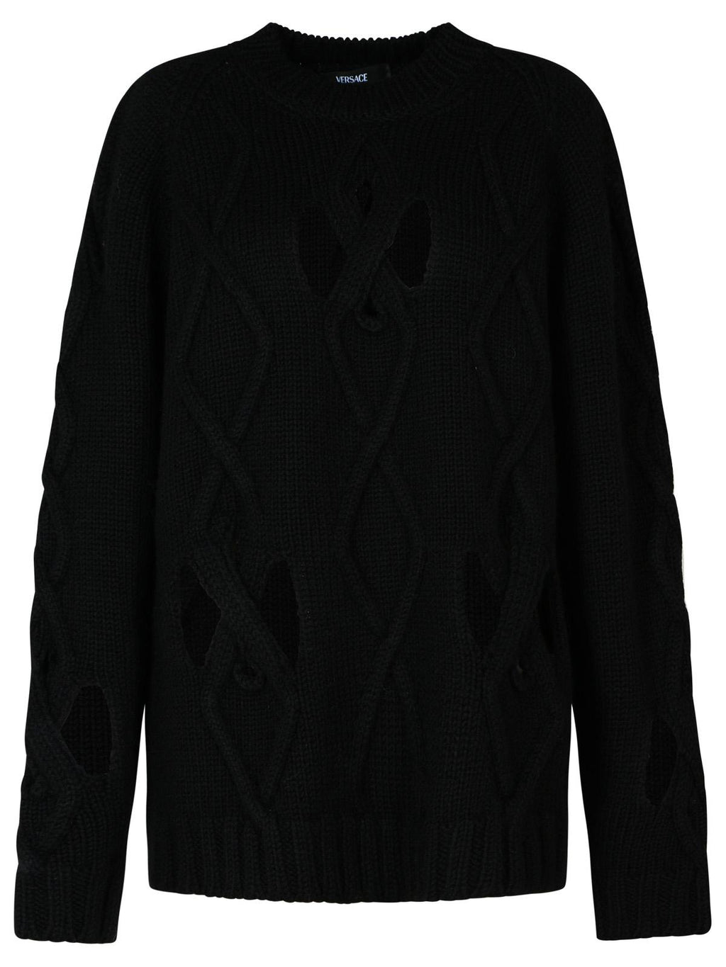 Versace Black Wool Blend Sweater Men