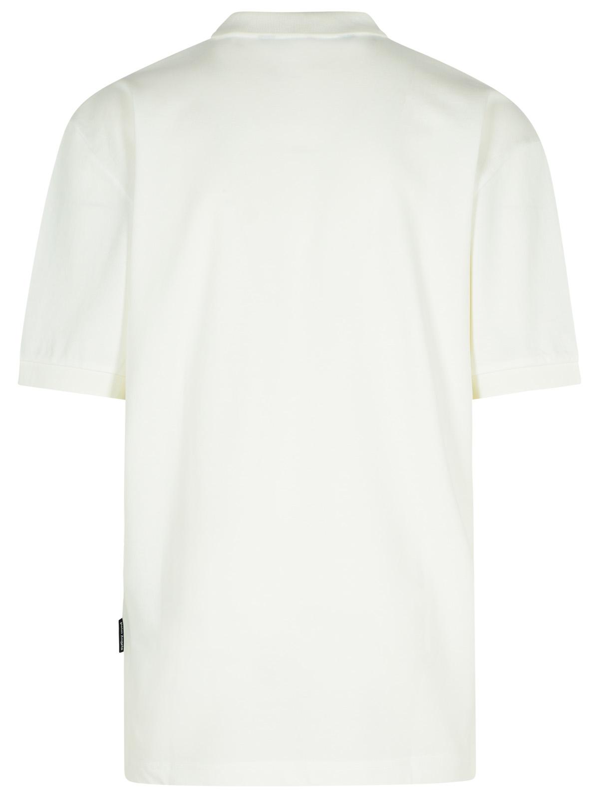 Palm Angels 'College' White Cotton Polo Shirt Men