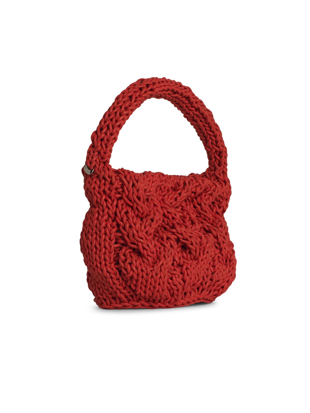 Jw Anderson 'Knit' Orange Leather Bag Women