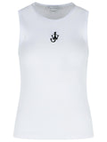 Jw Anderson 'Anchor' White Cotton Tank Top Women