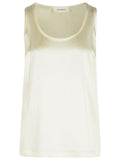 Lisa Yang 'Scoop' Ivory Silk Tank Top Women