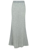 Lisa Yang 'Kelsy' Long Skirt In Grey Silk Blend Women