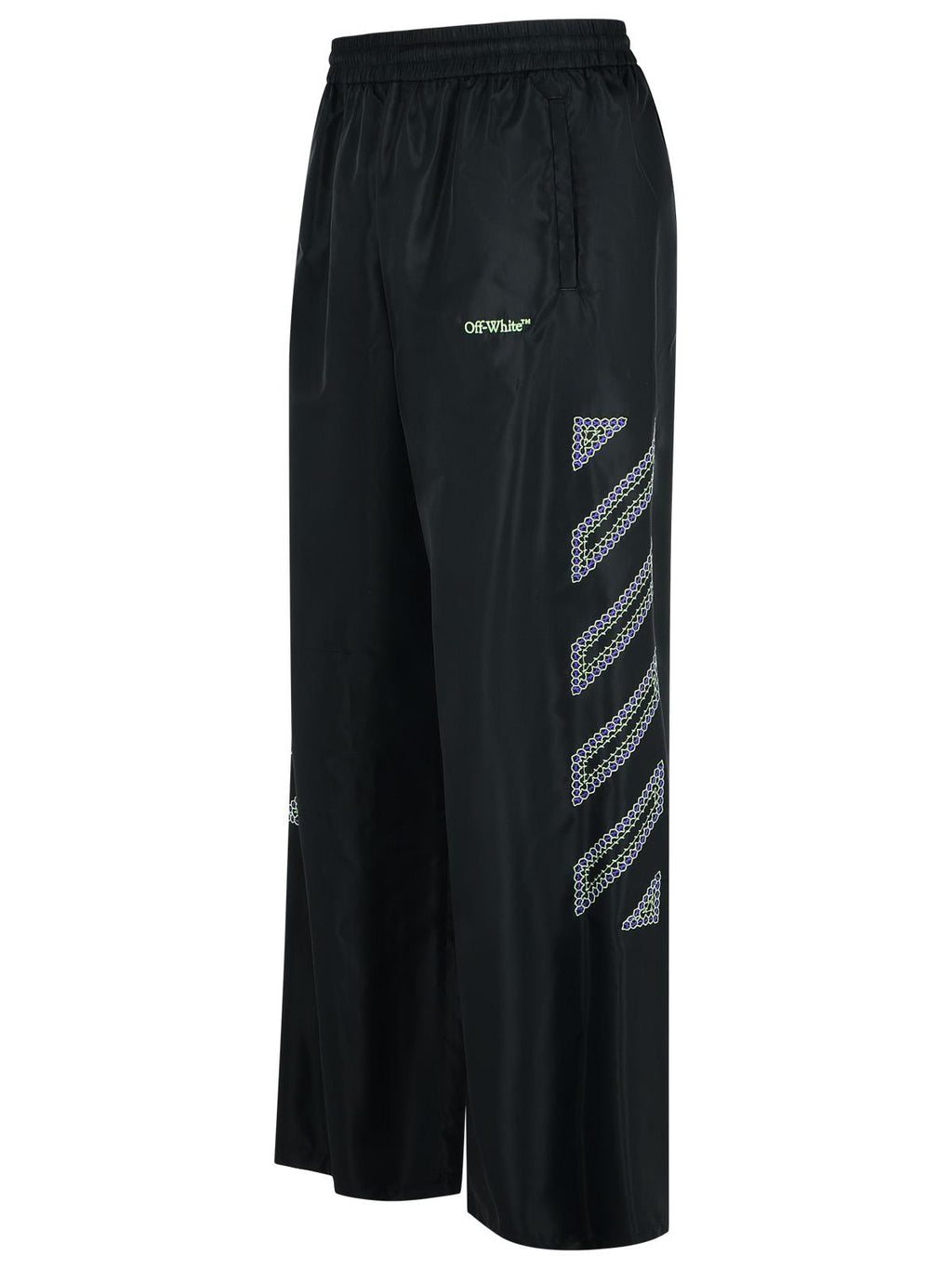 Off-White Track' Black Polyamide Pants Men