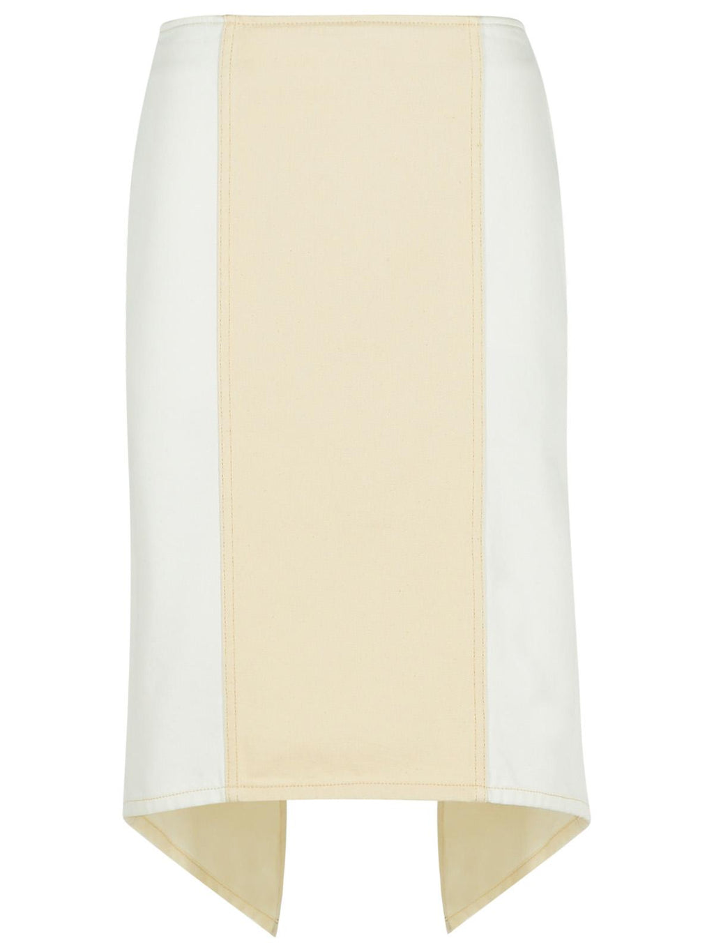 Jw Anderson 'Layered' White Cotton Skirt Women
