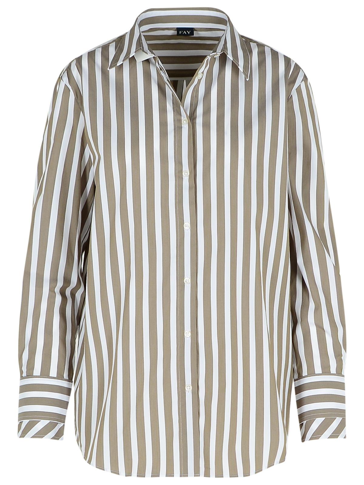 Fay Green Cotton Blend Shirt Women