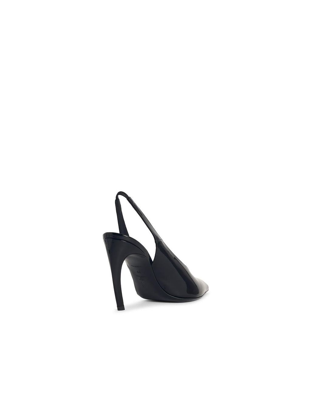 The Attico Slingback 'Viper' In Black Synthetic Paint Women