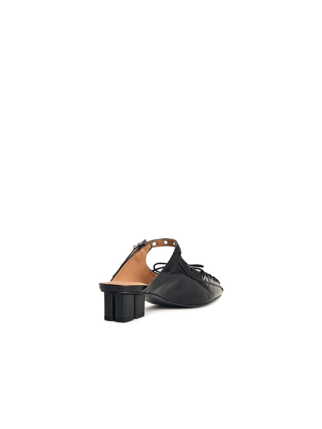 Ganni Mules With Laces In Black 'Oleatex' Women